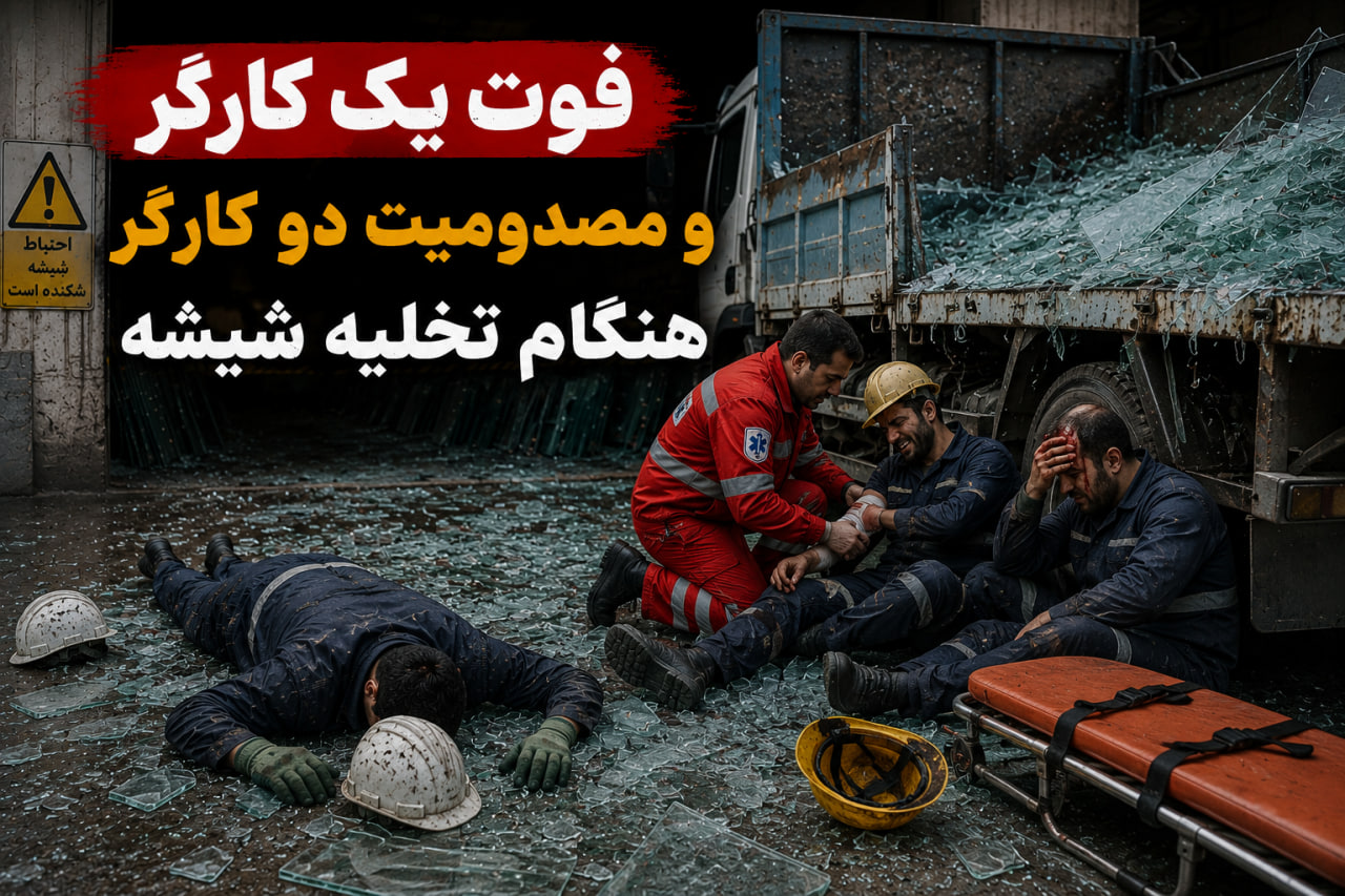 مرگ و مصدومیت سه کارگر تخلیه بار شیشه در شهرک صنعتی صفادشت