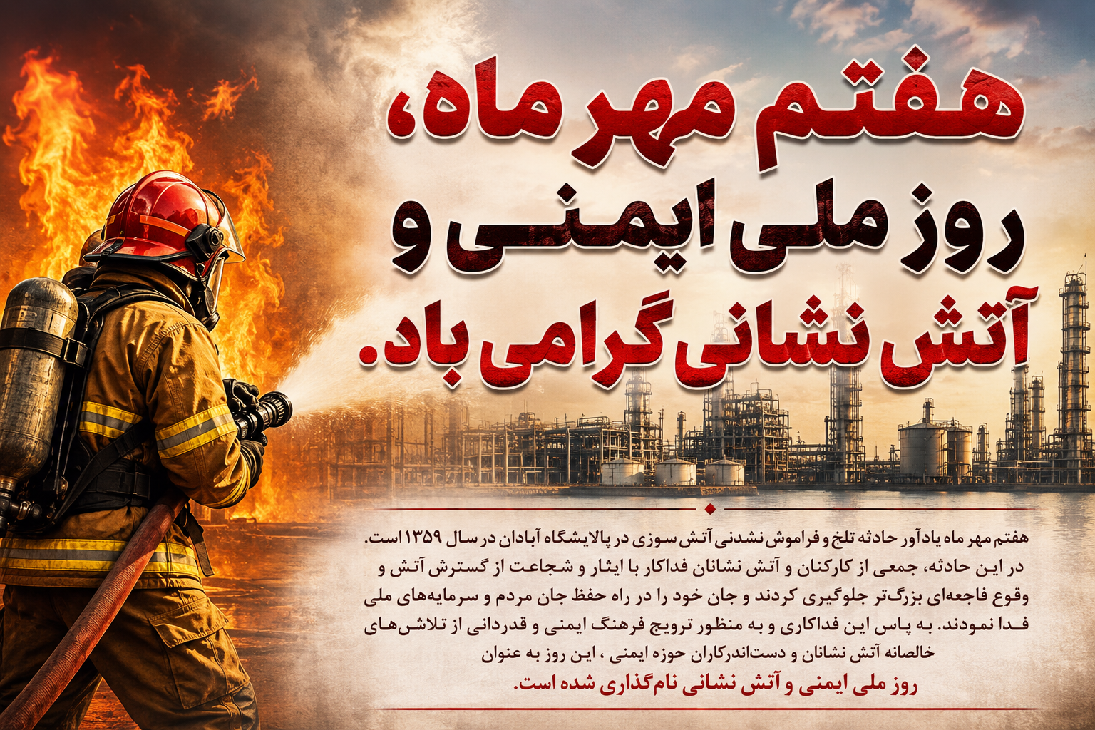 هفتم مهر؛ روز ملی ایمنی و آتش‌نشانی