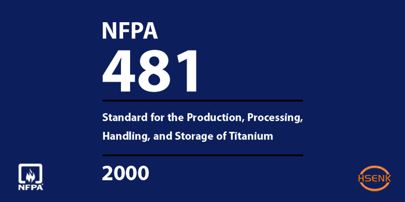 NFPA 481 Standard for the Production, Processing, Handling, and Storage of Titanium