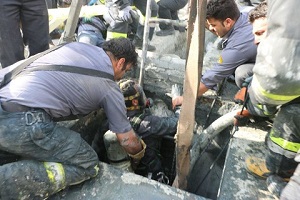 مرگ دلخراش ۴ کارگر در گودال ۲۰ متری