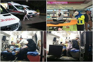 کشته و زخمی شدن ۲۴ نفر در واژگونی اتوبوس حامل زاِِئران اصفهانی در محور الیگودرز ـ ازنا