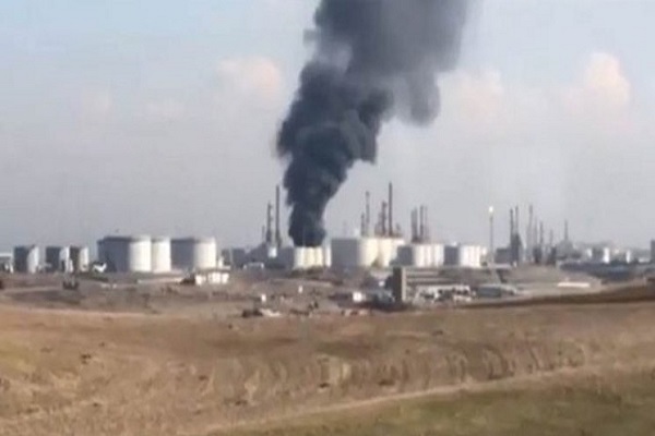 ۹ کشته و زخمی در آتش‌سوزی پالایشگاه نفت اربیل عراق
