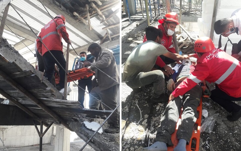 سقوط کارگر ساختمانی در یاسوج