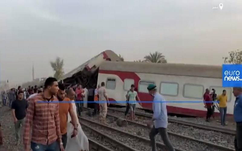 خروج قطار از ریل در مصر دست‌کم ۱۱ کشته و حدود ۱۰۰ زخمی به‌جا گذاشت + ویدئو