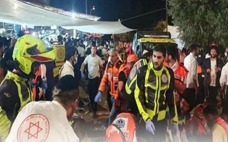 حادثه در جشن شبانه کوه مِرون اسرائیل جان ۵۰ نفر را گرفت
