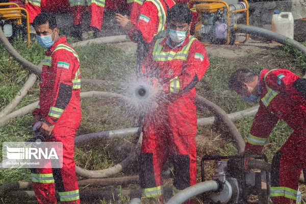 مانور آبگیری و آبرسانی از منابع روباز در رشت‎‎