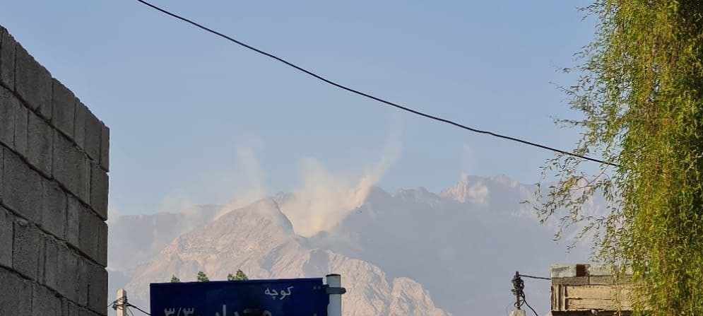 ریزش کوه گنو در ارتفاعات شمالی بندرعباس بر اثر زلزله