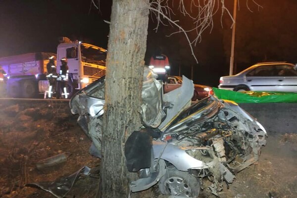 مرگ دلخراش راننده در سانحه تصادف دو خودرو در شیراز