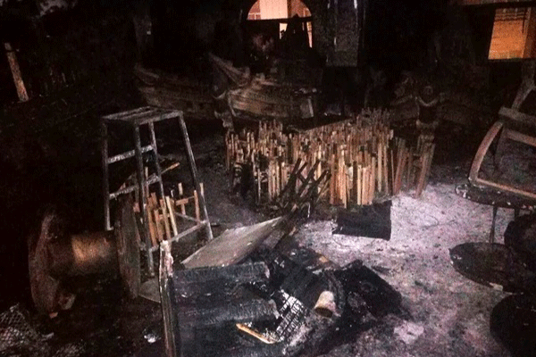 آتش سوزی کارگاه نجاری در گرگان