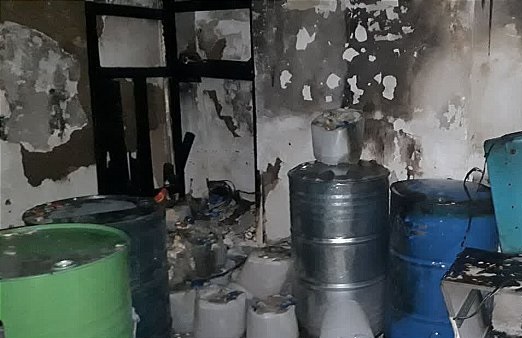 آتش سوزی کارگاه تولید مواد شوینده در خیابان مصطفی خمینی