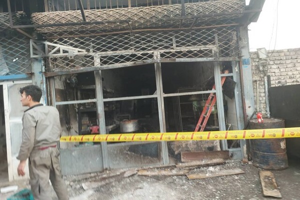 سوختگی ۶ تن در آتش‌سوزی کارگاهی در خیابان دماوند