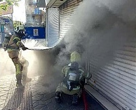 آتش سوزی در مغازه رادیاتور فروشی