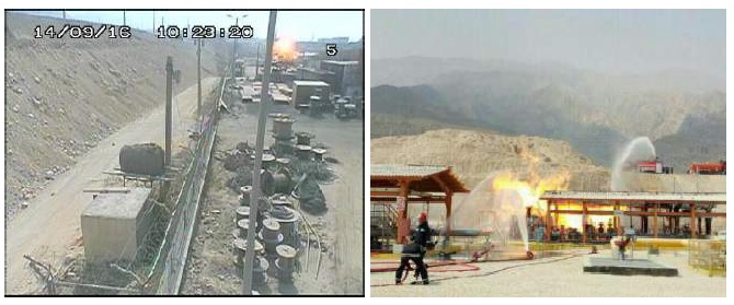 آتش سوزی ایستگاه گاز