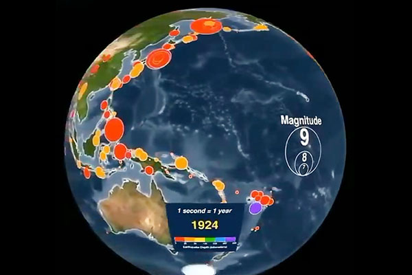 🎥ویدئو/ زلزله‌هایی که از سال ۱۹۰۱ تا سال ۲۰۰۰ میلادی در سراسر زمین رخ داده‌اند!