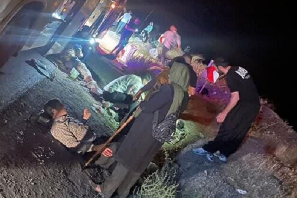 ۱۰ مصدوم در حریق یک دستگاه اتوبوس در محور همدان به کرمانشاه