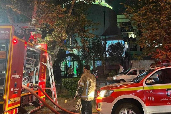 آتش سوزی کتابخانه مسجد الغدیر تهران مهار شد