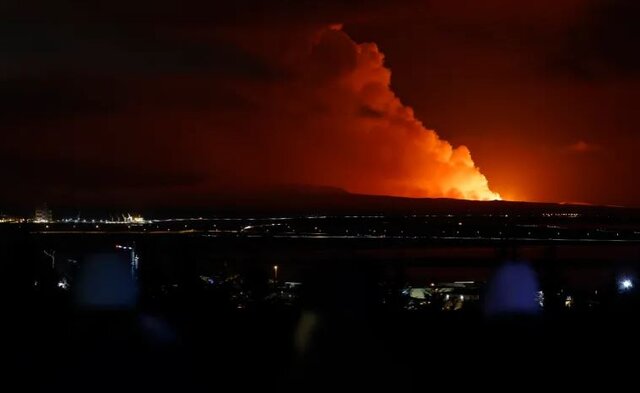 🎥 ویدئو/ فوران آتشفشان در جنوب غربی ایسلند