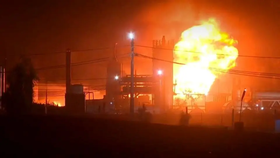 🎥 آتش‌سوزی در پالایشگاه نفت اربیل عراق