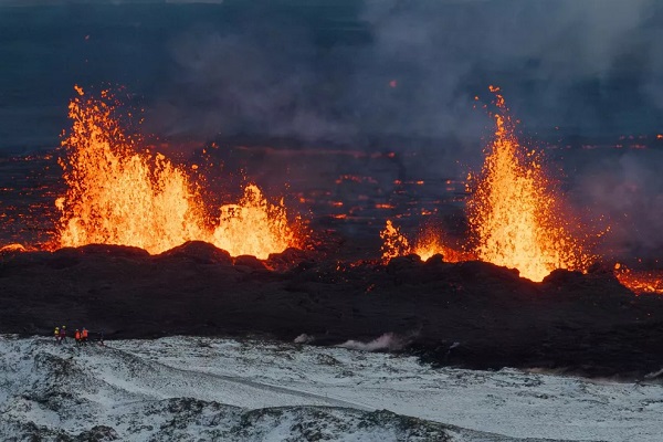 🎥ویدئو/ فوران‌ آتشفشان در ایسلند