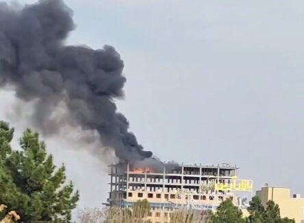 آتش‌سوزی ساختمان درحال ساخت در جنوب تهران