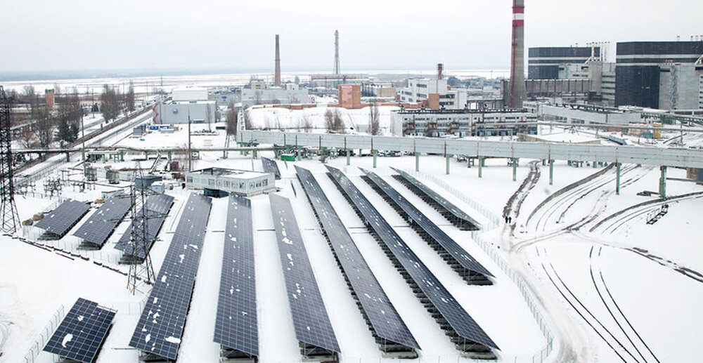 نیروگاه خورشیدی ساخته شده در نزدیکی نیروگاه اتمی چرنوبیل