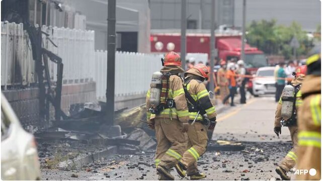🎥 ویدئو/ آتش‌سوزی در کارخانه باتری‌سازیِ کره جنوبی؛ فوت ۲۲ نفر