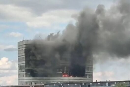 🎥 ویدئو/۸ کشته در آتش‌سوزی شدیدِ یک ساختمان اداری در حومه مسکو