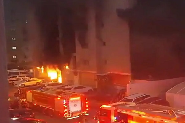 🎥 ویدئو/آتش سوزی گسترده در کویت با بیش از ۴۰ کشته