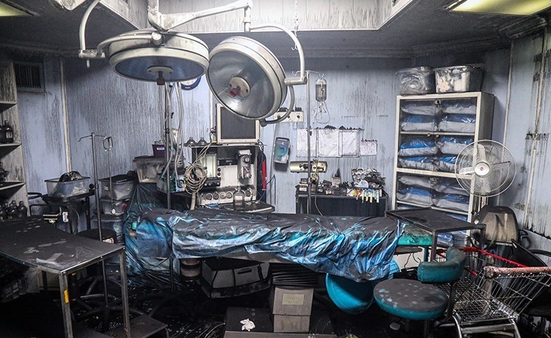 انفجار و آتش سوزی کلینیک سینا اطهر