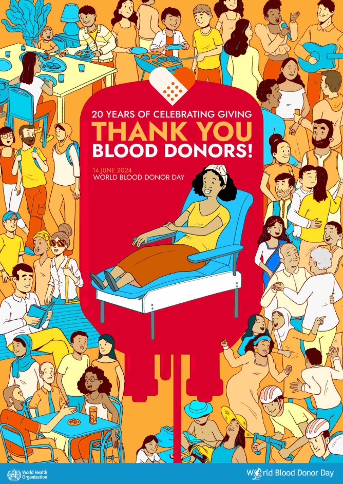 پوستر روز جهانی اهدای خون 2024 - پوستر روز جهانی اهدای خون 1403