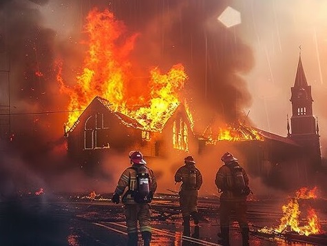 🎥 ویدئو/فرو ریختن کلیسای تاریخی در شیلی