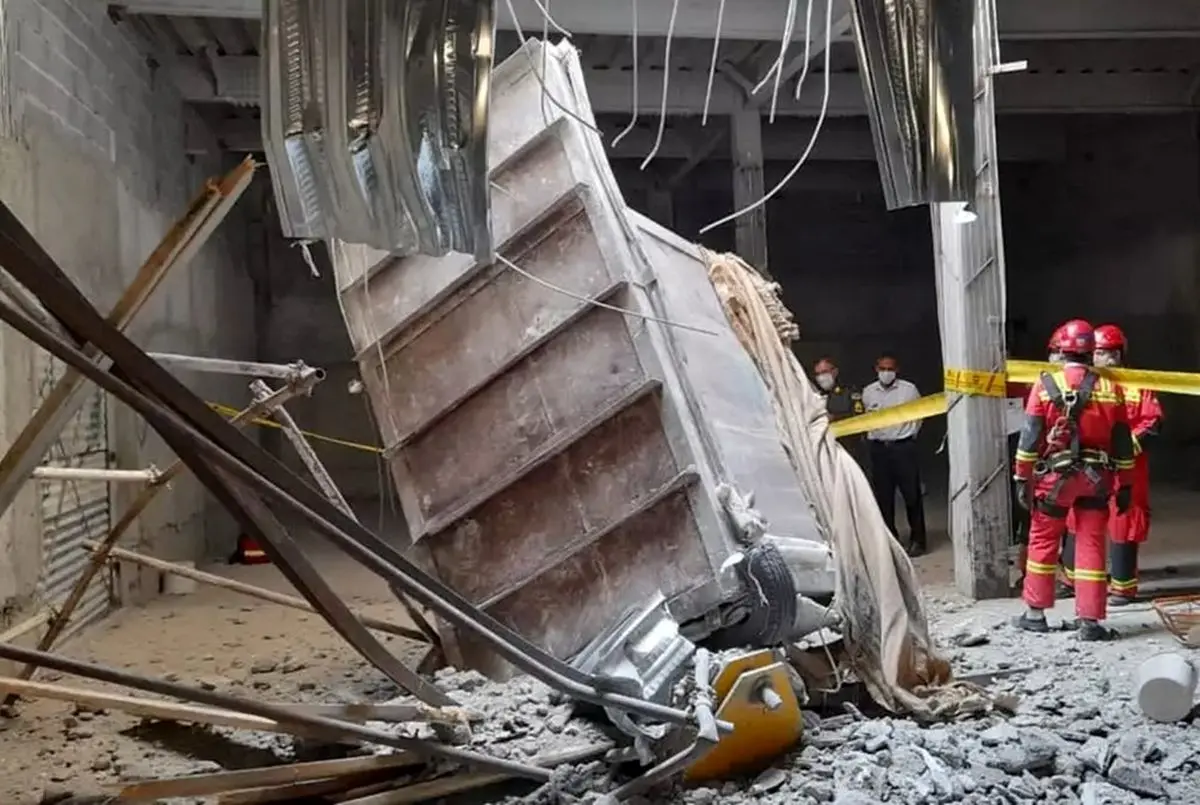 مرگ و مصدومیت دو کارگر ساختمانی بر اثر سقوط دستگاه بالابر در همدان