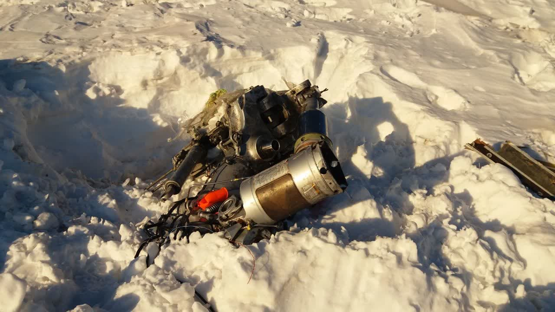 قسمتی از هواپیمای ATR 72-212 سقوط کرده در سمیرم