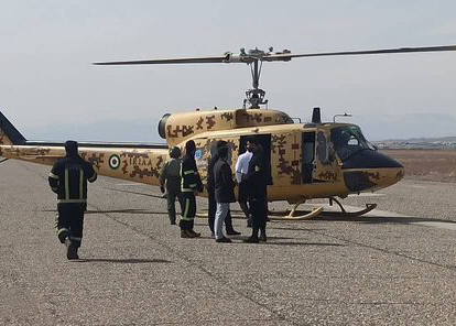 انتقال بیمار قلبی ۷۰ ساله با ۳ بالگرد از اراک به تهران