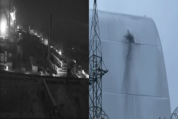 🎥 ویدئو / برخورد پهپاد به نیروگاه هسته‌ای چرنوبیل