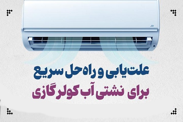 اینفوگرافیک / علت‌یابی و راه‌حل سریع برای نشتی آب کولر گازی