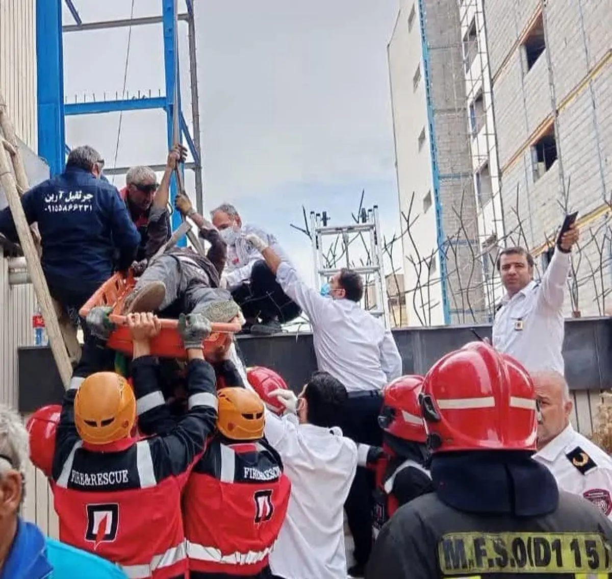 نجات جان جوشکار مشهدی پس از سقوط از ارتفاع