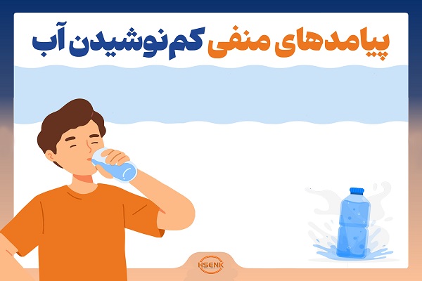 اینفوگرافیک / پیامدهای منفی کم‌نوشیدن آب