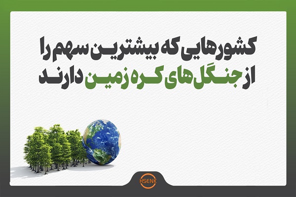 اینفوگرافیک/ کشورهایی که بیشترین سهم را از جنگل‌های کره زمین دارند